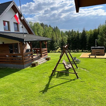 Domek Z Kominkiem Nad Jeziorem Z Jacuzzi Ogrodowym Sumowo  Esterno foto
