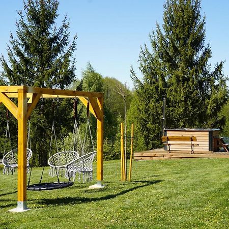 Domek Z Kominkiem Nad Jeziorem Z Jacuzzi Ogrodowym Sumowo  Esterno foto