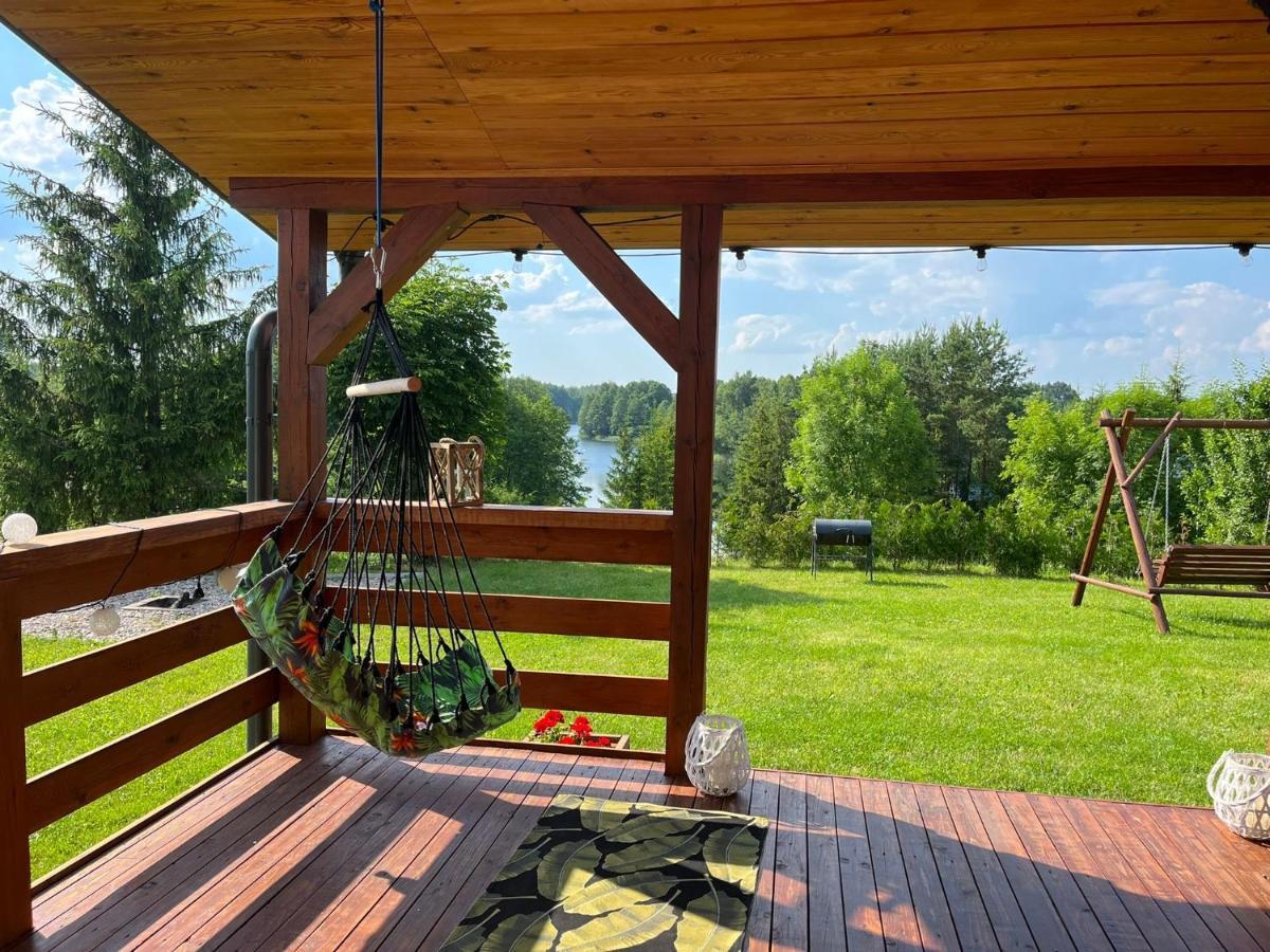 Domek Z Kominkiem Nad Jeziorem Z Jacuzzi Ogrodowym Sumowo  Esterno foto